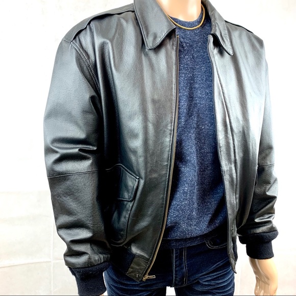 Airborne Flight Aviator Bomber Jacket Size Medium - Picture 2 of 6